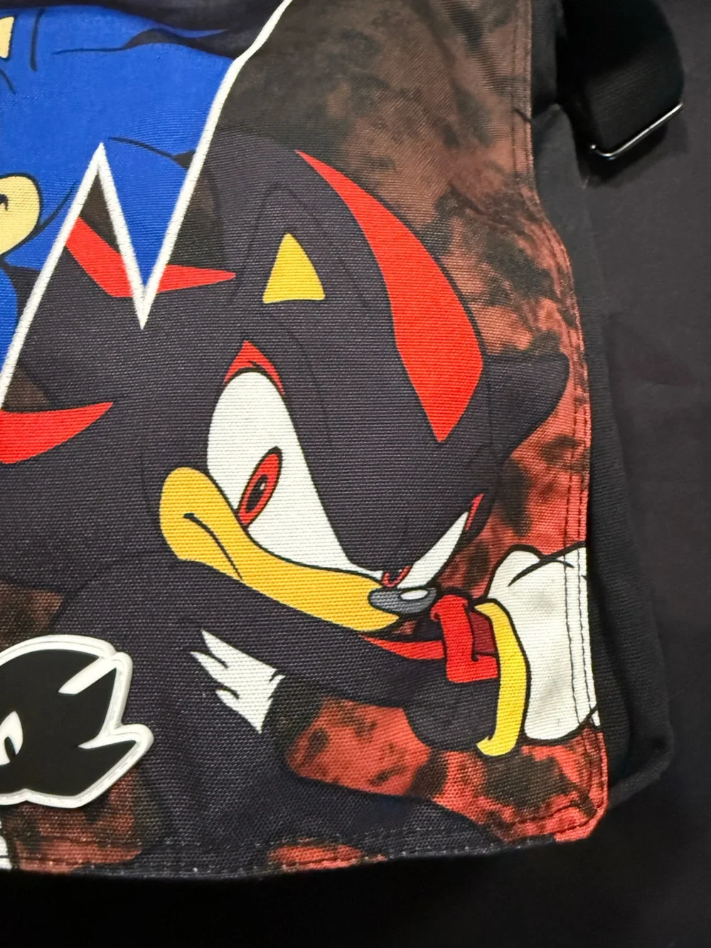 Sonic the Hedgehog 12” Messenger Bag Split Sonic and Shadow | NWT